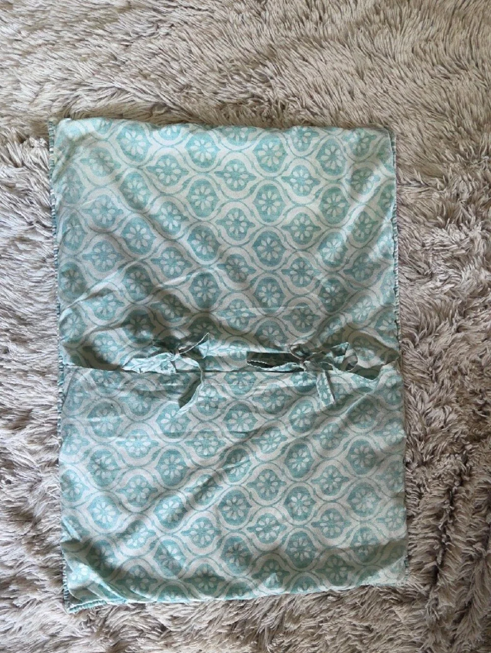 3 Colorful Floral Quilt Standard Shams– Aqua and Multicolor